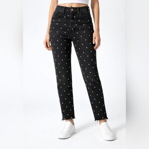 Society Black Polka Dot Women's Jeans